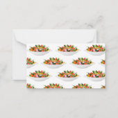 もっと食べの植物の生鮮サラダ動機レタリング ノートカード (裏面)