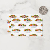 もっと食べの植物の生鮮サラダ動機レタリング ノートカード (正面/裏面インサイチュ)