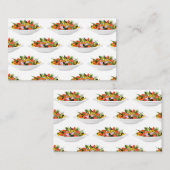 もっと食べの植物の生鮮サラダ動機レタリング ノートカード (正面/裏面)