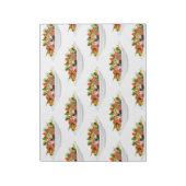 もっと食べの植物の生鮮サラダ動機レタリング ノートパッド (回転)