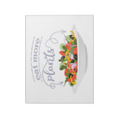 もっと食べの植物の生鮮サラダ動機レタリング ノートパッド (回転)