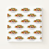 もっと食べの植物の生鮮サラダ動機レタリング ノートブック (裏面)