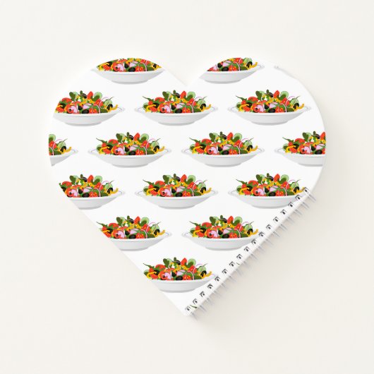 もっと食べの植物の生鮮サラダ動機レタリング ノートブック (裏面)