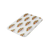 もっと食べの植物の生鮮サラダ動機レタリング バスマット (アングル)