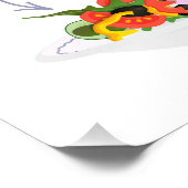 もっと食べの植物の生鮮サラダ動機レタリング フォトプリント            (角)