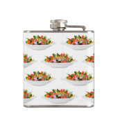 もっと食べの植物の生鮮サラダ動機レタリング フラスク (裏面)