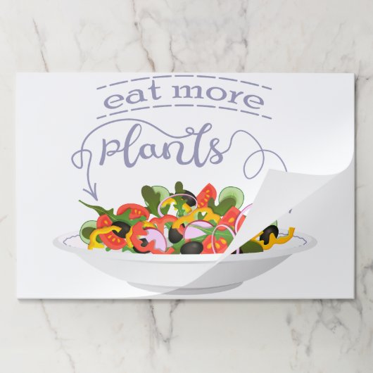 もっと食べの植物の生鮮サラダ動機レタリング ペーパーパッド (折り畳み)