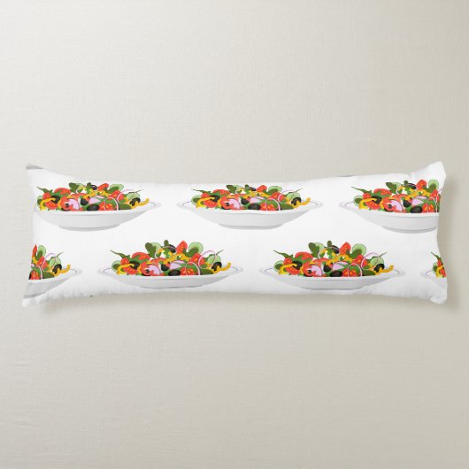 もっと食べの植物の生鮮サラダ動機レタリング ボディピロー (正面)