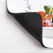 もっと食べの植物の生鮮サラダ動機レタリング マウスパッド (コーナー)