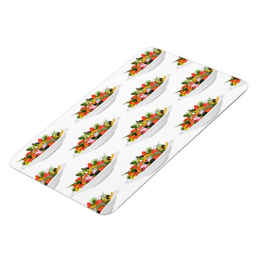 もっと食べの植物の生鮮サラダ動機レタリング マグネット (左側)