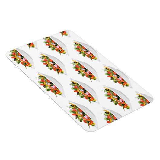 もっと食べの植物の生鮮サラダ動機レタリング マグネット (右側)