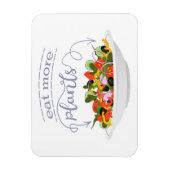 もっと食べの植物の生鮮サラダ動機レタリング マグネット (縦)