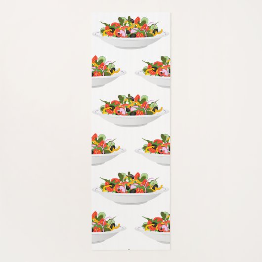 もっと食べの植物の生鮮サラダ動機レタリング ヨガマット (裏面)