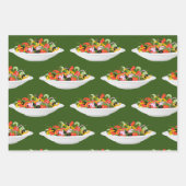 もっと食べの植物の生鮮サラダ動機レタリング ラッピングペーパーシート (正面3)