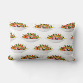 もっと食べの植物の生鮮サラダ動機レタリング ランバークッション (裏面)