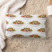 もっと食べの植物の生鮮サラダ動機レタリング ランバークッション (ブランケット)