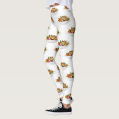 もっと食べの植物の生鮮サラダ動機レタリング レギンス (左)