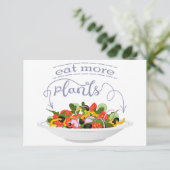 もっと食べの植物の生鮮サラダ動機レタリング 出欠カード (スタンド正面)