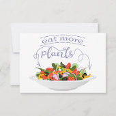 もっと食べの植物の生鮮サラダ動機レタリング 出欠カード (裏面)