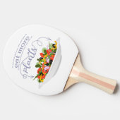 もっと食べの植物の生鮮サラダ動機レタリング 卓球ラケット (横)
