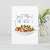もっと食べの植物の生鮮サラダ動機レタリング 招待状 (スタンド正面)