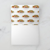 もっと食べの植物の生鮮サラダ動機レタリング 招待状 (内部)