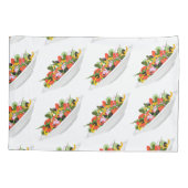 もっと食べの植物の生鮮サラダ動機レタリング 枕カバー (裏面-左)