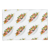 もっと食べの植物の生鮮サラダ動機レタリング 枕カバー (正面右)