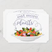 もっと食べの植物の生鮮サラダ動機レタリング 案内状 (正面/裏面)