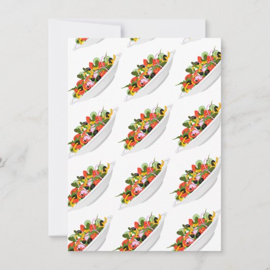 もっと食べの植物の生鮮サラダ動機レタリング 案内状 (正面)