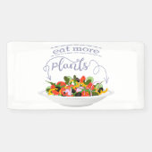 もっと食べの植物の生鮮サラダ動機レタリング 横断幕 (横)