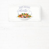 もっと食べの植物の生鮮サラダ動機レタリング 横断幕 (インサイチュ)