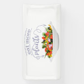 もっと食べの植物の生鮮サラダ動機レタリング 横断幕 (縦)