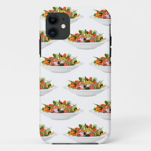 もっと食べの植物の生鮮サラダ動機レタリング iPhone 11 ケース