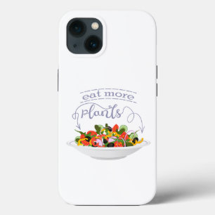 もっと食べの植物の生鮮サラダ動機レタリング iPhone 13ケース