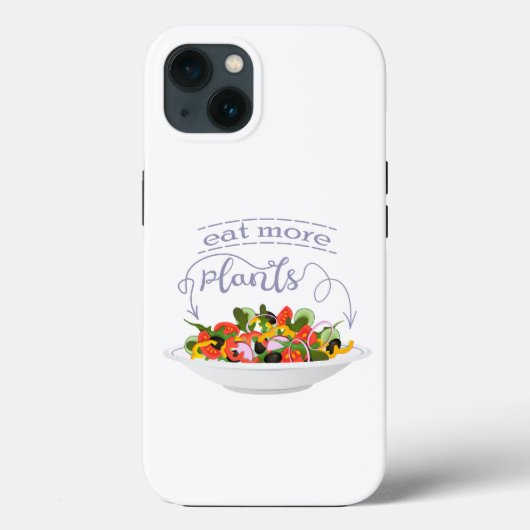 もっと食べの植物の生鮮サラダ動機レタリング Case-Mate iPhoneケース (裏面)
