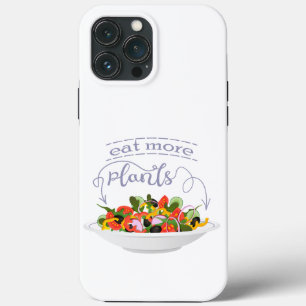 もっと食べの植物の生鮮サラダ動機レタリング iPhone 13 PRO MAXケース