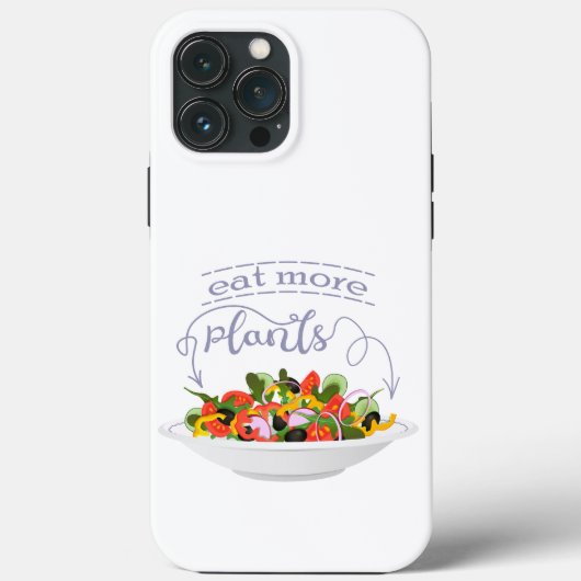 もっと食べの植物の生鮮サラダ動機レタリング Case-Mate iPhoneケース (裏面)