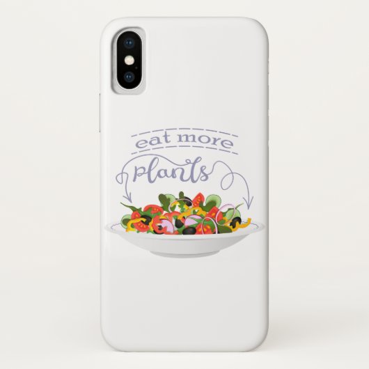 もっと食べの植物の生鮮サラダ動機レタリング Case-Mate iPhoneケース (裏面)