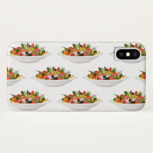 もっと食べの植物の生鮮サラダ動機レタリング iPhone X ケース