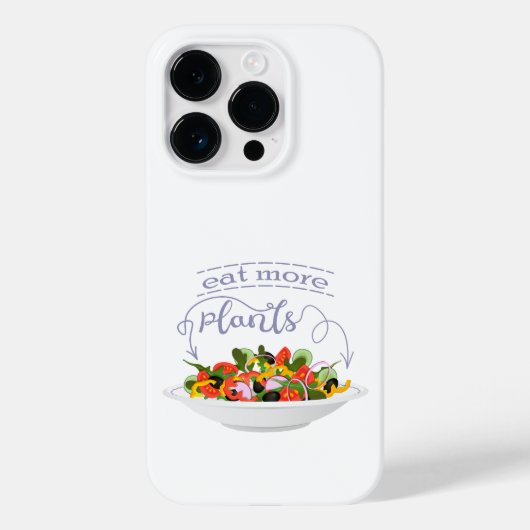 もっと食べの植物の生鮮サラダ動機レタリング Case-Mate iPhoneケース (裏面)