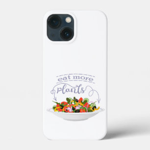 もっと食べの植物の生鮮サラダ動機レタリング iPhone 13 MINIケース