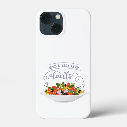 もっと食べの植物の生鮮サラダ動機レタリング Case-Mate iPhoneケース (裏面)