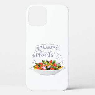 もっと食べの植物の生鮮サラダ動機レタリング iPhone 12ケース