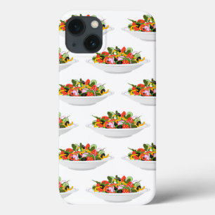 もっと食べの植物の生鮮サラダ動機レタリング iPhone 13ケース