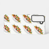 もっと食べの植物の生鮮サラダ動機レタリング SAMSUNG GALAXYケース (裏面横)