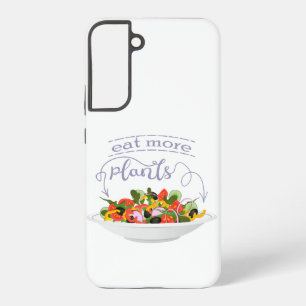 もっと食べの植物の生鮮サラダ動機レタリング SAMSUNG GALAXY S22+ケース