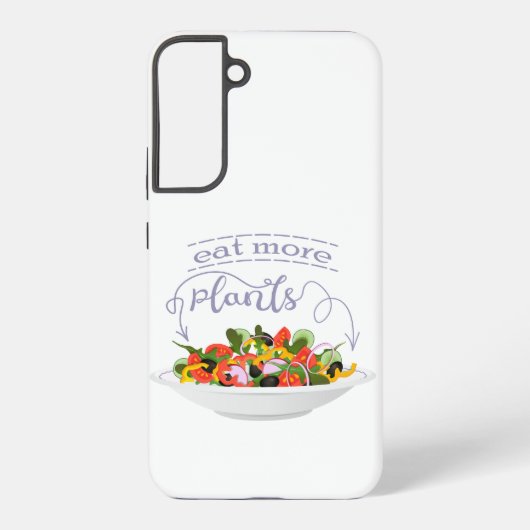 もっと食べの植物の生鮮サラダ動機レタリング SAMSUNG GALAXYケース (裏面)