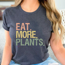 もっと食べ植物レトロヴィンテージベジタリアンブラック Tシャツ