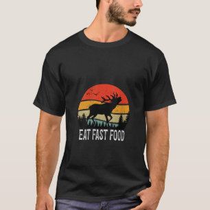 もっと食べ速い食品ヴィンテージ野生生物旅行レトロディー Tシャツ